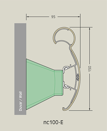 nc100-E Handrail Wall Protection Barrier