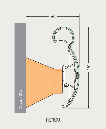 nc100 Handrail Wall Protection Barrier